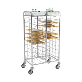 Chariot à étagères - H 163,2 x 93,2 x 61,2 CM - 0,1 KG - Inox - 535042