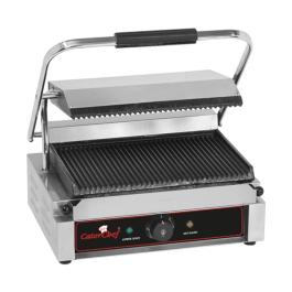 Contactgrill Sologrande - H 19.3 x 41 x 32 CM - 19 KG - 220 - 240 V - 2200 W - Gietijzer - Geribbeld - +50°C / +300°C - Caterchef - 688405