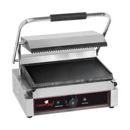 Contactgrill Sologrande - H 19.3 x 41 x 32 CM - 19 KG - 220-240 V - 2200 W - Gietijzer - Geribbeld / Glad - +50°C / +300°C - Caterchef - 688410