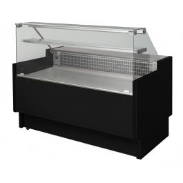 Koeltoonbank Vigo Smal - Rechte Ruit - B 200 CM - 230V - Zwart - Tecnodom