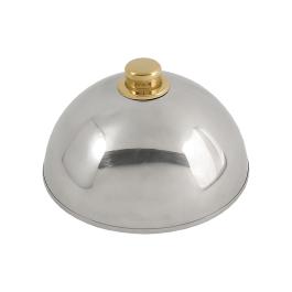 Cloche - Bouton doré - Acier inoxydable - Ø 25 x H 11 cm - G-Line