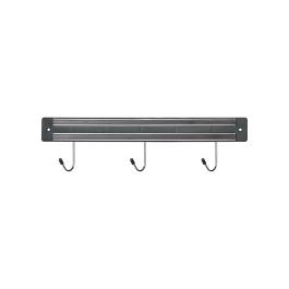 Aimant pour couteaux - 3 crochets - Noir - Polypropylène - L 33 cm - G-Line