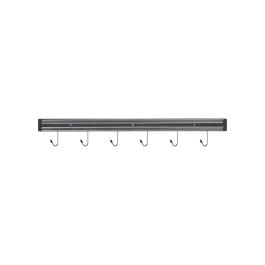 Aimant pour couteaux - 6 crochets - Noir - Polypropylène - L 62,5 cm - G-Line