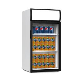 Mini-réfrigérateur - 80 litres - 1 porte - Porte vitrée - Ventilé - Blanc - G-Line