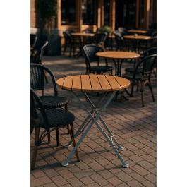 Table de patio pliable en bois, hauteur 76,5 cm, G-Line