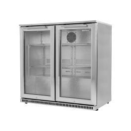 Réfrigérateur porte vitrée - 176 Litre - Extérieur - 2 portes vitrées - Argent - Husky Alfresco - C2AF-HS-STEEL