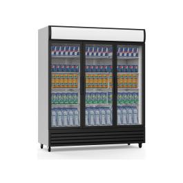 Réfrigérateur - 1 366 litres - 3 portes - Porte vitrée - Ventilé - Argent - G-Line