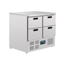 Etabli réfrigéré - 1/1 GN - 240 Litre - 4 tiroirs - H 88 x 90 x 70 CM - 230 V - Polar - U638