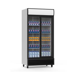 Koelkast - 800 Liter - 2-Deurs - Glazen Deur - Geventileerd - Zilver - G-Line