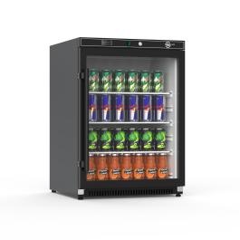 Koelkast Mini - 200 Liter - 1-Deurs - Glazen Deur - Geventileerd - Zwart - G-Line