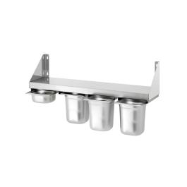 Wandschap - 4 x 1/6 GN - RVS - B 80 x D 20 CM - G-Line