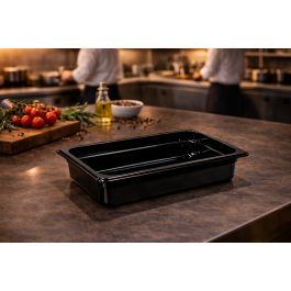 Bac gastronorme - 1/2 GN - 65 MM - Noir - Polycarbonate - G-Line