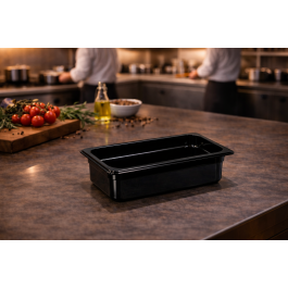 Bac gastronorme - 1/3 GN - 65 MM - Noir - Polycarbonate - G-Line