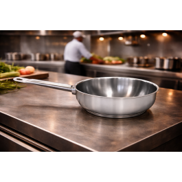 Sauteuse sans couvercle - 2,2 litres - Acier inoxydable - Ø 24 x H 7,5 cm - G-Line