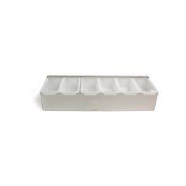 Porte-ingrédients - 6 compartiments - Blanc - acier inoxydable - G-Line