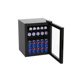 Mini-réfrigérateur - 47 litres - 1 porte - Porte vitrée - Réfrigération statique - Noir - G-Line