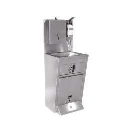 Handenwasbak - Afvalbak Met Voetbediening - Papierdispenser - RVS - G-Line