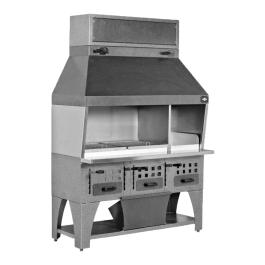Houtskoolgrill - Verstelbaar - RVS - H 235 x B 160 x D 75 CM - G-Line