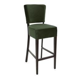 Barkruk Napels - Met Rugleuning - Donkergroen - Velvet - G-Line