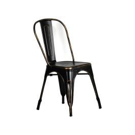 Stoel Retro - Stapelbaar - Vintage Look - Zwart - G-Line