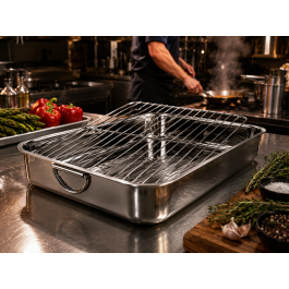 Rôtissoire - Grille incluse - acier inoxydable - L 40 x P 31 CM - G-Line