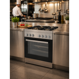 Gazinière - 4 feux - Four électrique - inox - 230V - G-Line