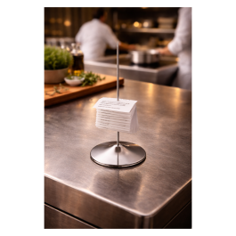 Ticket autocollant - acier inoxydable - Ø 8 x H 15 CM - G-Line