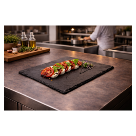 Assiette - Noire - Ardoise - L 30 x P 30 cm - G-Line