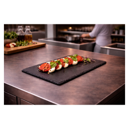 Plaque - 1/4 GN - Noire - Ardoise - Ligne G