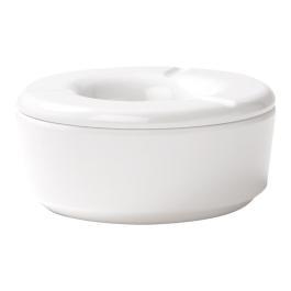 Asbak - Rond - Met Deksel - Wit - Melamine - Ø11.5 - G-Line