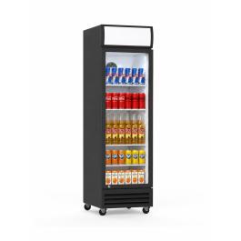 Koelkast - 360 Liter - 1-Deurs - Glazen Deur - Geventileerd - Zwart - G-Line