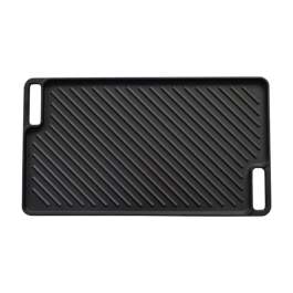 Bakplaat - Glad/Geribbeld - Gietijzer - 46 × 26 CM - G-Line