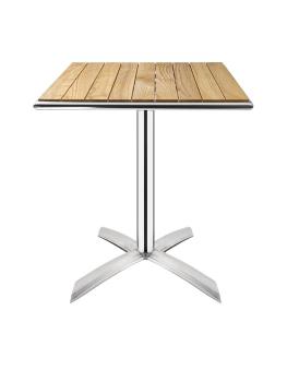 Table pliante - H 73 x 60 x 60 CM - Frêne/Aluminium - Bolero - GK991