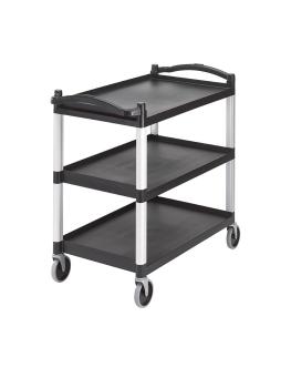 Chariot de service - Noir - H 95 x 101,5 x 54 CM - Polypropylène - Cambro - CT400