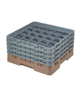 Panier lave-vaisselle - 25 compartiments - Beige - H 26,7 x 50 x 50 CM - Polypropylène - Cambro - DE790