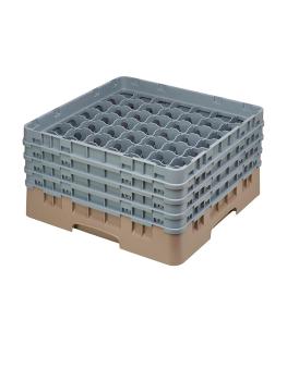 Panier lave-vaisselle - 49 compartiments - Beige - H 26,7 x 50 x 50 CM - Polypropylène - Cambro - DE799