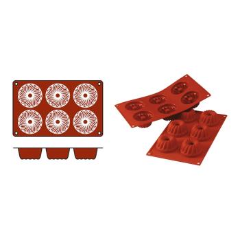 Tapis de cuisson Gugelhupf - 0,245 KG - Silicone - Rouge - 0,08 Litre - -60°C / +230°C - Silikomart - 070060
