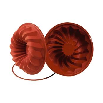 Moule à pâtisserie Savarin - 0,28 KG - Silicone - Rouge - 1,25 Litre - -60°C / +230°C - Silikomart - 070094