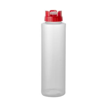 Bouteille pressée distributrice - H 20 CM - 0.034 KG - Ø5 CM - Polythène - Rouge - 0.36 Litre - 072072