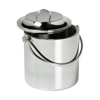 Seau à glaçons - H 17 CM - 0.8 KG - Ø13 CM - inox - 0.9 Litre - 140041