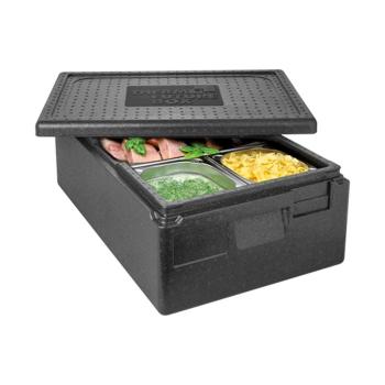 Thermobox - 1/1 GN - 30 litres - H 23 x 60 x 40 CM - Polypropylène - Noir - Thermo Future Box - 235002