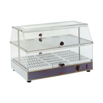 Vitrine chauffante - H 39 x 59 x 35 CM - 12 KG - 220 - 240 V - 650 W - Inox - +20°C à 90°C - Roller Grill - 304400