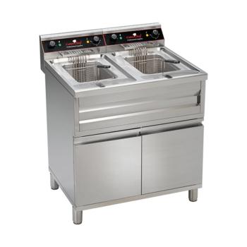 Friteuse - H 85 x 80 x 70 CM - 54,2 KG - 380 - 415 - Sans - Prise V - 9000 W - Inox - 12 Litre - Electrique - Caterchef - 508224