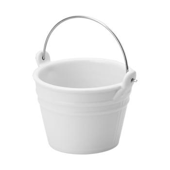 Seau de service - H 6 CM - 0.13 KG - Ø8 CM - Porcelaine - Blanc - 861500