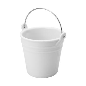 Seau de service - H 10 CM - 0.39 KG - Ø10 CM - Porcelaine - Blanc - 861501