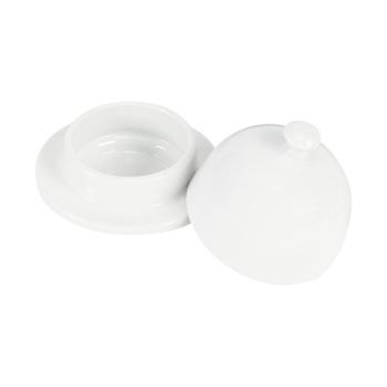 Pot à beurre - H 7 CM - 0.21 KG - Ø9 CM - Porcelaine - Blanc - 931002