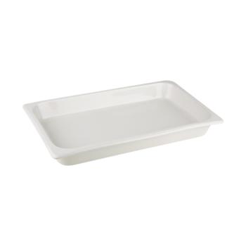 Bac gastronorme - 1/1 GN - H 6 x 53 x 32,5 CM - Porcelaine - Blanc - 130611