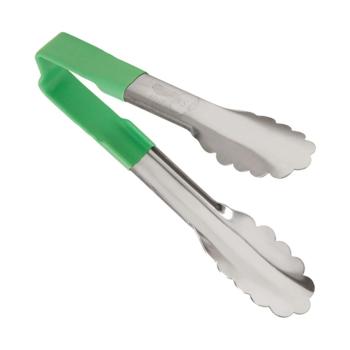 Pince à servir - 0,068 KG - 15 CM - acier inoxydable - Vert - +0°C / +82°C - 721907