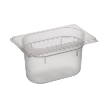 Bac gastronorme - 1/9 GN - 1 Litre - H 10 x 17.6 x 10.8 CM - Polypropylène - Transparent - -40°C / +95°C - Caterchef - 853881