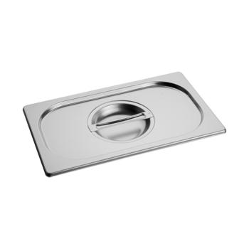 Couvercle Gastronorm - 1/4 GN - 26,5 x 16,2 CM - acier inoxydable - Standard - Caterchef - 953146